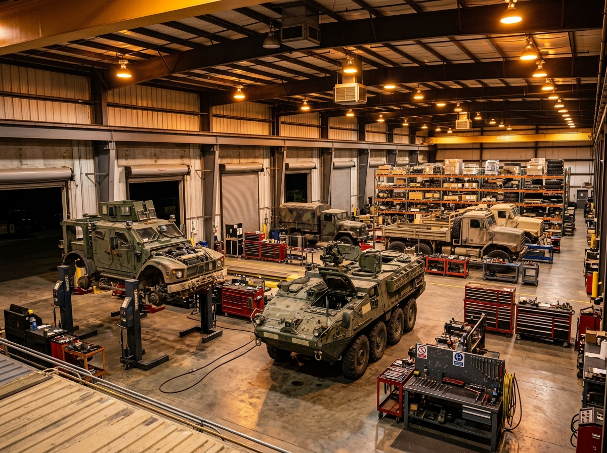 Military equipment and lifecycle support for ground forces, naval, and air force operations